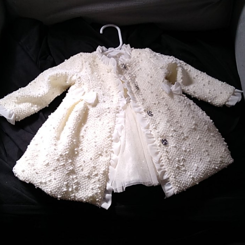 Nannette baby, 0/3M, cream dress and coat